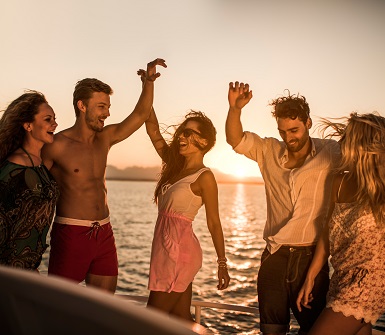 Celebrating on a Yacht in Toronto